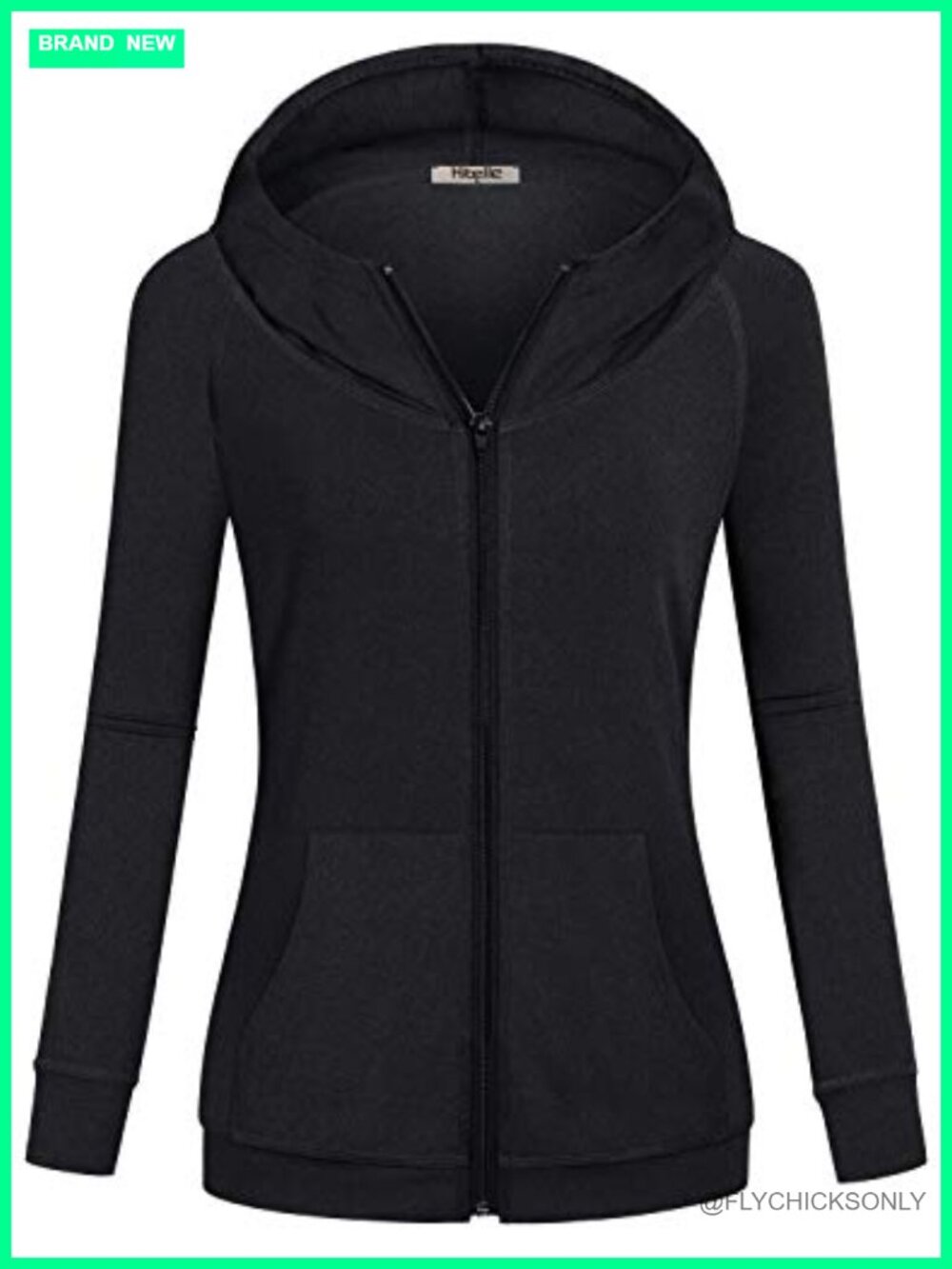 Hibelle Fleece Lined Full Zip Hoodie with Pockets